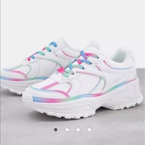 ASOS Chunky White Rainbow Sneaker